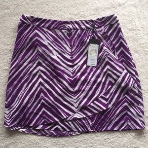 BCBG Maxazria Mini Skirt Purple Striped